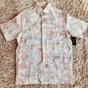 Men's 100% Linen, Tasso Elba, Small, Short Sleeve Button Down